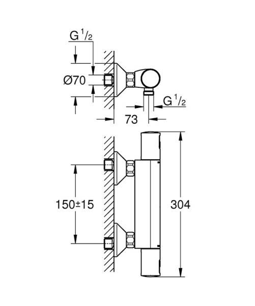 Grohe Rainshower SmartActive komplet brusesystem m/termostat - Mat sort Grohe Rainshower SmartActive komplet brusesystem m/termostat - Mat sort