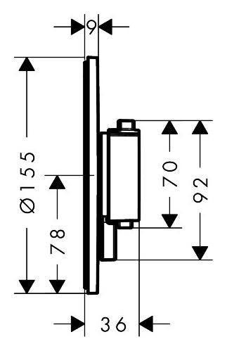 hansgrohe Ecostat Comfort S termostatarmatur til indbygning m/afspærring - 1 udtag - Krom