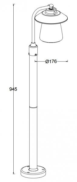 Lutec Tradition Cate udendørs standerlampe - Mat rust