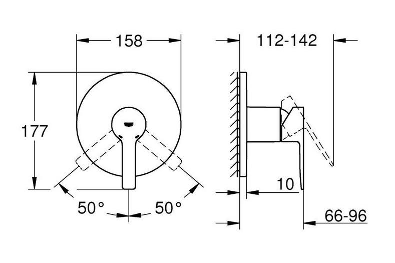 Grohe Lineare brusearmatur til indbygning - Børstet Warm Sunset Grohe Lineare brusearmatur til indbygning - Børstet Warm Sunset