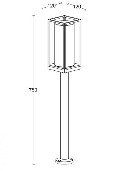 Lutec Tradition Flair udendørs standerlampe - Mat sort