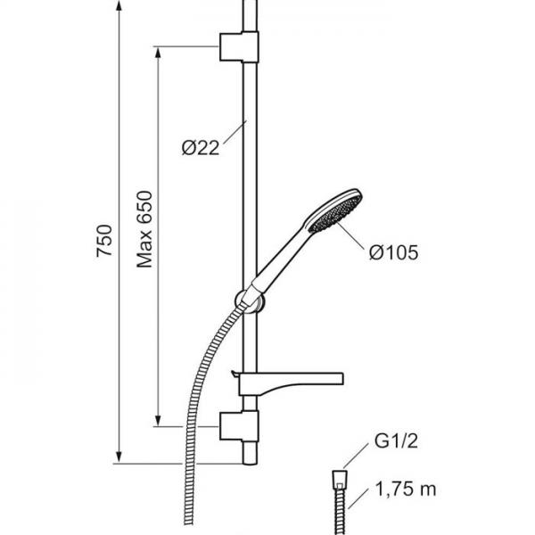 FM Mattsson 9000XE bruses&aelig;t - Krom