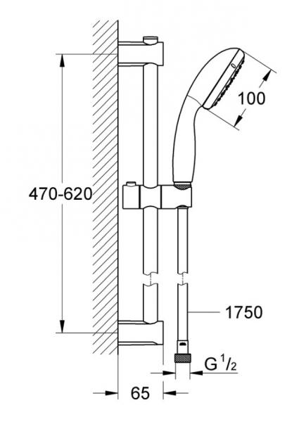 Grohe Vitalio Start ECO 100 brusesæt Grohe Vitalio Start ECO 100 brusesæt