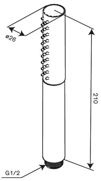 Damixa Iris håndbruser 3 sprays - Børstet grafitgrå