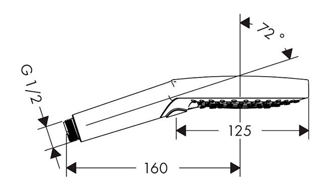 hansgrohe Raindance Select S 120 håndbruser 3jet PowderRain m/EcoSmart+ - Krom