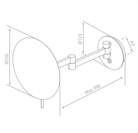 Damixa Zen make-up spejl m/lys og 5x forstørrelse - Børstet kobber Damixa Zen make-up spejl m/lys og 5x forstørrelse - Børstet kobber
