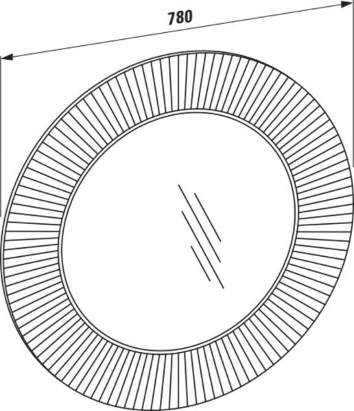 Laufen Kartell rundt spejl Ø78 cm - Rosa