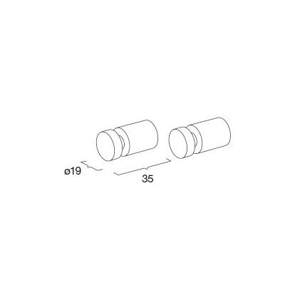 Pressalit håndklædekrog m/slids - 2 stk - Rustfrit stål