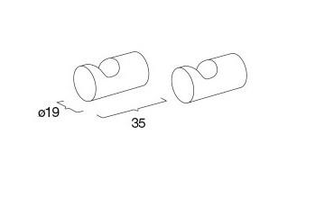 Pressalit Curve håndklædekrog - 2 stk - Rustfrit stål Pressalit Curve håndklædekrog - 2 stk - Rustfrit stål