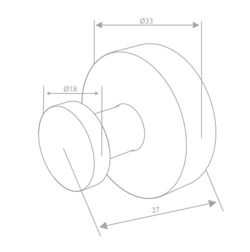 Damixa Zen håndklædekrog m/roset 2 stk. - Børstet messing Damixa Zen håndklædekrog m/roset 2 stk. - Børstet messing