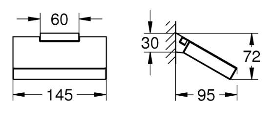 Grohe Selection Cube toiletpapirholder m. låg Grohe Selection Cube toiletpapirholder m. låg