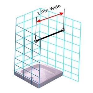 Van Der P Forhængstang 100cm m/2 vægflanger - Rustfri stål Van Der P Forhængstang 100cm m/2 vægflanger - Rustfri stål