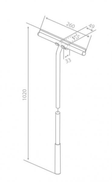 Damixa Zen lang bruseskraber m/holder - Krom Damixa Zen lang bruseskraber m/holder - Krom