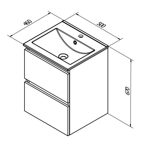 Sanibell Basicline møbelsæt 50 m/integrerede greb - Whiskey eg Sanibell Basicline møbelsæt 50 m/integrerede greb - Whiskey eg
