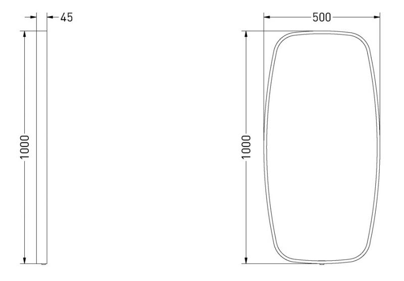 Sanibell Ink SP31 spejl m/lys, varme og sensor 50 x 100 cm - Mat hvid Sanibell Ink SP31 spejl m/lys, varme og sensor 50 x 100 cm - Mat hvid
