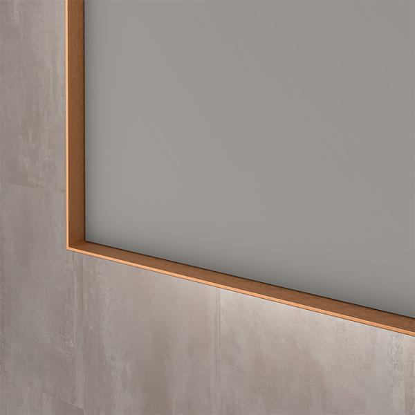 Sanibell Ink SP32 firkantet spejl m/backlight, varme og sensor 50 x 100 cm - Børstet kobber Sanibell Ink SP32 firkantet spejl m/backlight, varme og sensor 50 x 100 cm - Børstet kobber