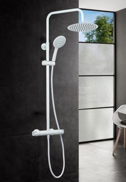 Nortiq Lux komplet brusesystem Ø25 - Mat hvid Nortiq Lux komplet brusesystem Ø25 - Mat hvid