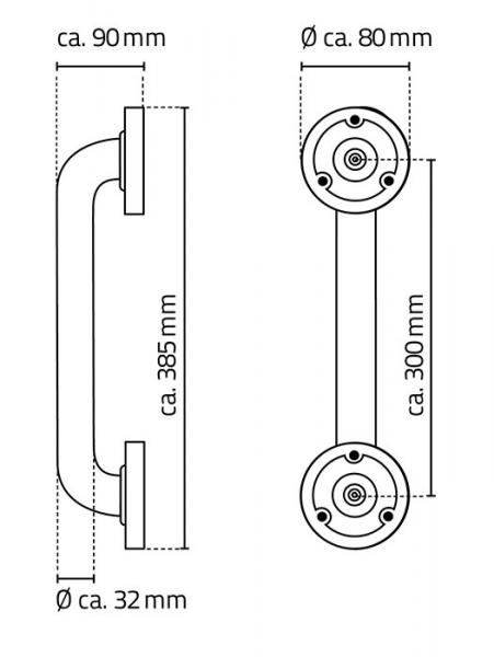 Ridder Assistent badekarsgreb - 30 cm - Sort alu Ridder Assistent badekarsgreb - 30 cm - Sort alu