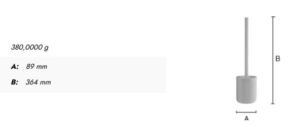Beslagsboden Wave toiletb&oslash;rste t/gulv - Mat hvid
