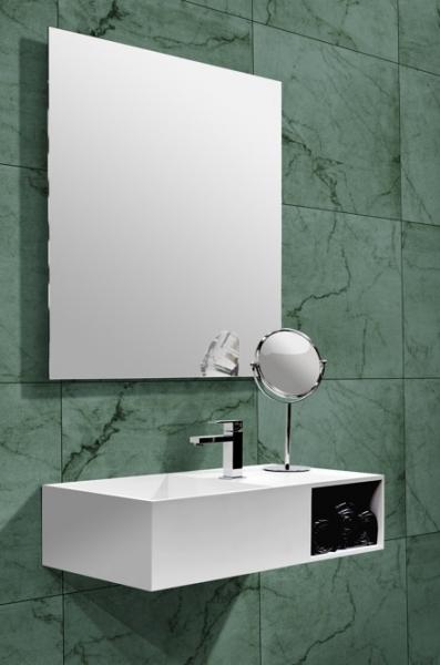 Cassøe 80 håndvask t/væg m/hylde - Uden overløb - 1 hanehul Cassøe 80 håndvask t/væg m/hylde - Uden overløb - 1 hanehul