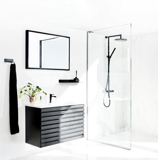 Cassøe komplet pakke til badeværelse - Mat sort Cassøe komplet pakke til badeværelse - Mat sort