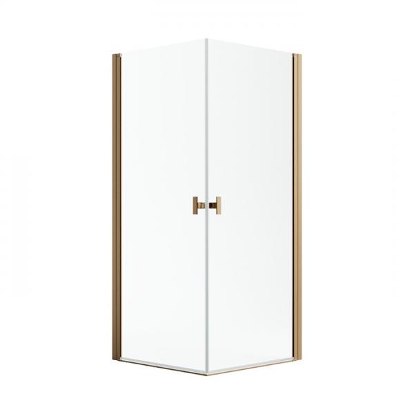 Str&oslash;mberg Noma 120 bruseniche - 80x80 cm - Klar glas/b&oslash;rstet kobber