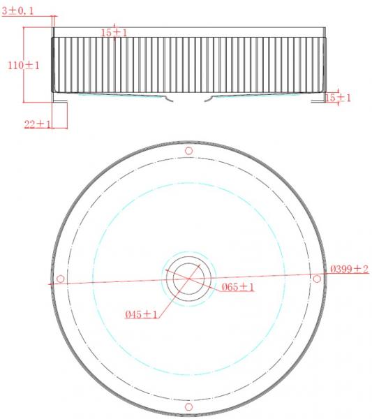 Cassøe Decora 40 bowlevask - Børstet gunmetal