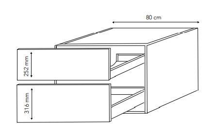 Cassøe Class 80 møbelsæt m/bowlevask - Sortbejdset eg/lameller