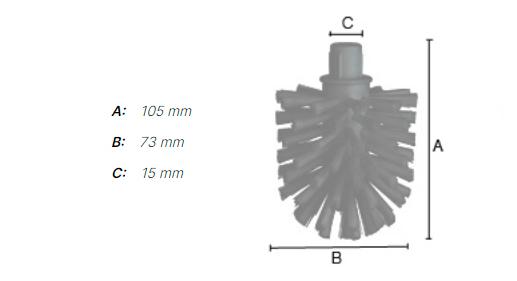 Smedbo løst børstehoved til WC-børste - Hvid