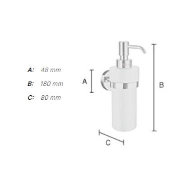 Smedbo Home sæbedispenser til væg - Mat sort/porcelæn Smedbo Home sæbedispenser til væg - Mat sort/porcelæn