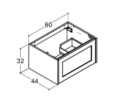 Dansani Luna Classic 60 underskab m/skuffe og rammefront - Valgfri farve