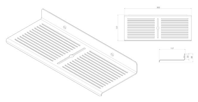 Toni Copenhagen brusehylde - Bruneret