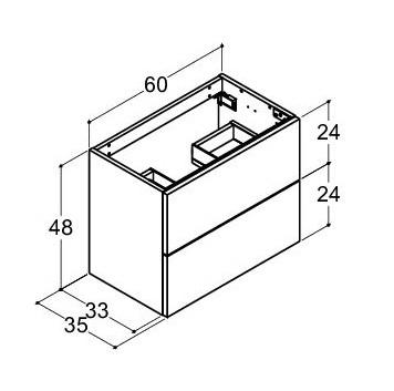Dansani Luna Urban 60 mini møbelsæt m/Mini Minore vask og skuffer - Hvid mat Dansani Luna Urban 60 mini møbelsæt m/Mini Minore vask og skuffer - Hvid mat