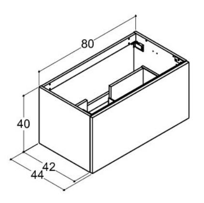 Dansani Luna Urban 80 vaskeskab m/skuffe - Valgfri farve Dansani Luna Urban 80 vaskeskab m/skuffe - Valgfri farve