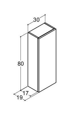 Dansani Luna Urbanoverskab - Højrehængslet - Sort eg Dansani Luna Urbanoverskab - Højrehængslet - Sort eg