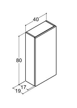 Dansani Luna Urban overskab - Højrehængslet - Grå mat