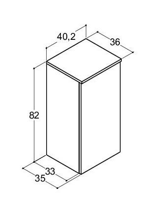 Dansani Luna Urban underskab 40 m/bakke+pose - Højrehængslet - Grå mat