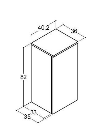 Dansani Luna Urban underskab 40 m/bakke+pose - Højrehængslet - Brun eg Dansani Luna Urban underskab 40 m/bakke+pose - Højrehængslet - Brun eg