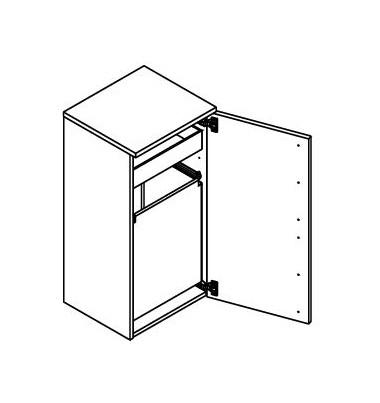 Dansani Luna Urban underskab 40 m/bakke+pose - Venstrehængslet - Sort eg