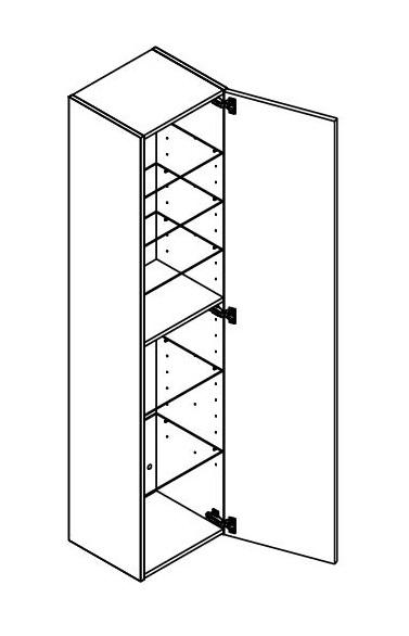 Dansani Luna Urban højskab 40 - Venstrehængslet - Sort eg Dansani Luna Urban højskab 40 - Venstrehængslet - Sort eg