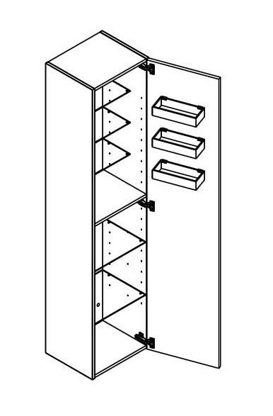 Dansani Luna Urban højskab 40 - Højrehængslet - Brun eg Dansani Luna Urban højskab 40 - Højrehængslet - Brun eg