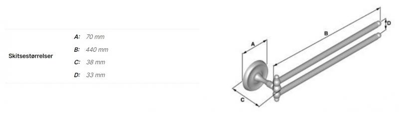 Smedbo Villa svingbar håndklædestang - Poleret messing Smedbo Villa svingbar håndklædestang - Poleret messing