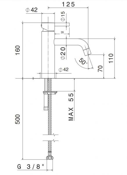 Cassøe Noba W4 håndvaskarmatur - Mat bronze Cassøe Noba W4 håndvaskarmatur - Mat bronze