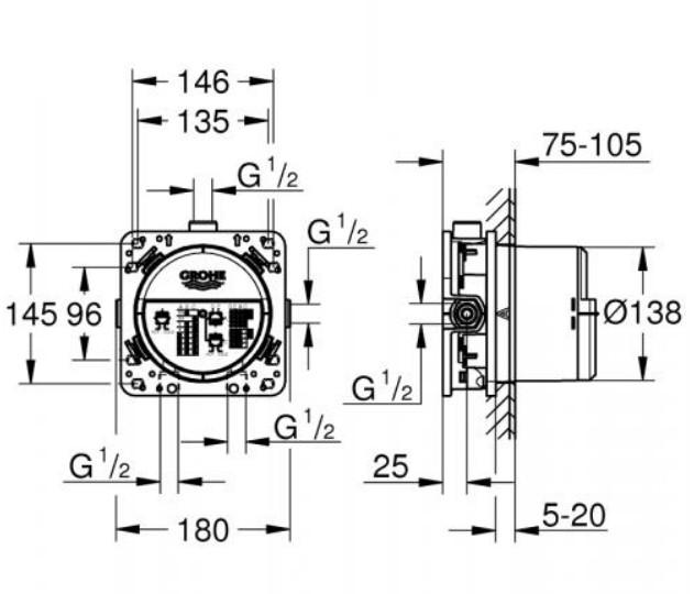 Grohe Essence komplet brusesystem til indbygning m/Rainshower 310 hovedbrus & SmartActive håndbrus - Supersteel Grohe Essence komplet brusesystem til indbygning m/Rainshower 310 hovedbrus & SmartActive håndbrus - Supersteel