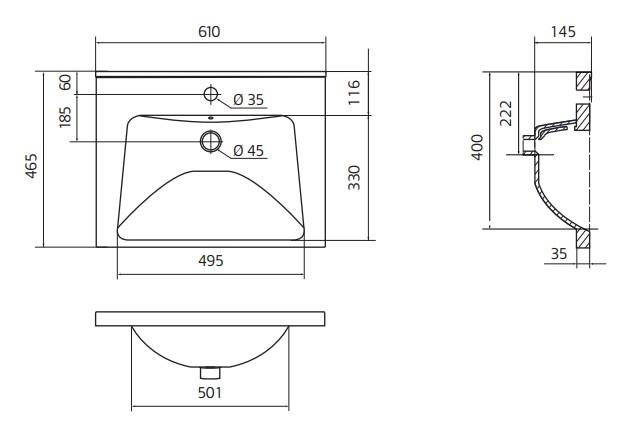 Hafa Clay 60 møbelsæt m/2 skuffer og On verge vask - Mørk beige Hafa Clay 60 møbelsæt m/2 skuffer og On verge vask - Mørk beige