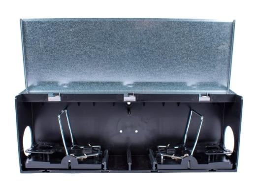 Camro dobbeltkasse med 2 Snap rotteklapfælder, komplet Camro dobbeltkasse med 2 Snap rotteklapfælder, komplet