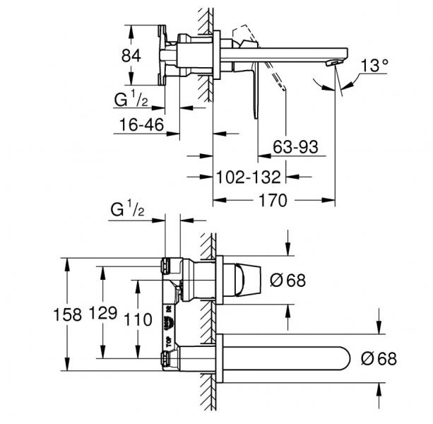 Grohe komplet armatur til indbygning i væg - inkl. indbygningsdel - Mat sort Grohe komplet armatur til indbygning i væg - inkl. indbygningsdel - Mat sort