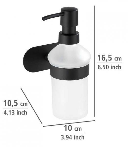 Wenko Orea sæbedispenser til væg - Mat sort - Skruefri Wenko Orea sæbedispenser til væg - Mat sort - Skruefri
