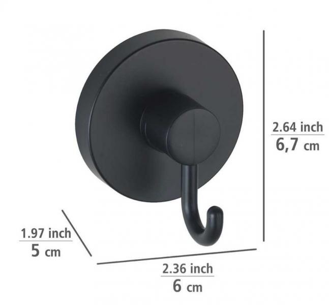 Wenko kroge - 2 stk - Mat sort - Skruefri Wenko kroge - 2 stk - Mat sort - Skruefri