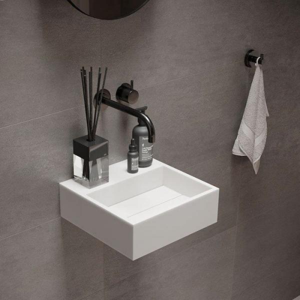 Ideavit Solidcube 30 håndvask t/væg - Uden overløb - Uden hanehul